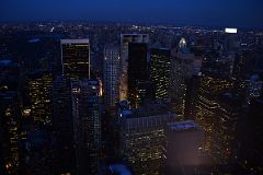 New York City Top Of The Rock 20A Central Park, Northeast Buildings - Solow Building, Trump Tower, Sony Building, Bloomberg Tower, Citigroup Center After Sunset.jpg